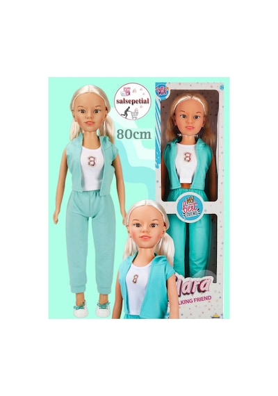 Büyük Boy Et Bebek 80cm Yürüyüş Arkadaşım Clara Sporty 80 Cm Yeşil Eşofman Takımlı