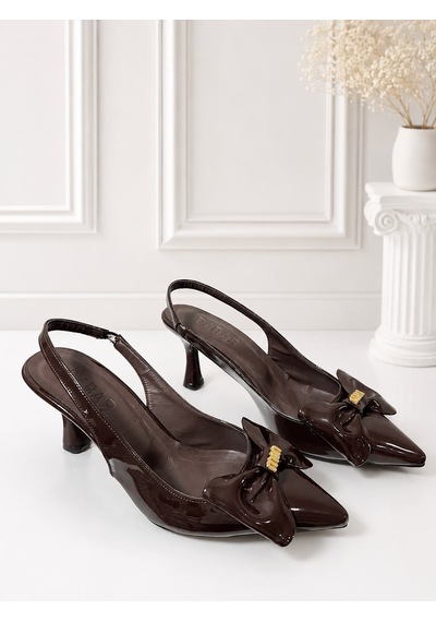 Dabab Shoes Kamıla Kadın Acı Kahve Fiyonk Detaylı Rugan Sivri Burun Slingback 7 Cm İnce Topuklu Ayakkabı Kahverengi Dabab Shoes Kamıla Kadın Acı Kahve Fiyonk Detaylı Rugan Sivri Burun Slingback 7 Cm İnce Topuklu Ayakkabı Kahverengi