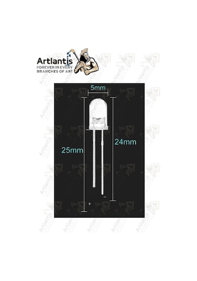 Beyaz Mantar Led Diyot Lamba 30 Lu 1 Paket Beyaz 4.8 Mm Mini Mantar Led Lamba Deney Bilim Proje Arduino Işığı