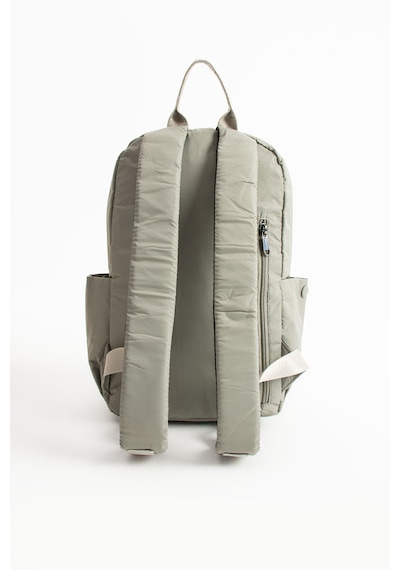Özer-6032 Sanmorris Unisex Suya Dayanıklı Paraşüt Kumaş 5 Bölmeli Laptop Bölmeli Seyahat Ve Okul Çantası Açık Gri
