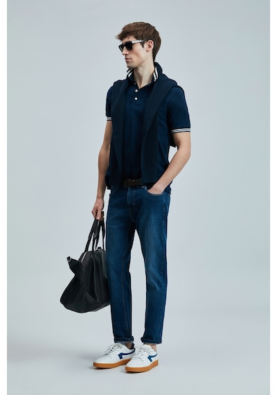 Lufian Enrıco Smart Jean Erkek Pantolon Regular Fit Mavi Mavi 111200201100300 Mavi