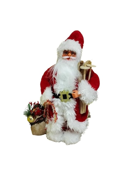 T.concept Dekoratif Zilli Noel Baba Yılbaşı Figürü 30 Cm 1