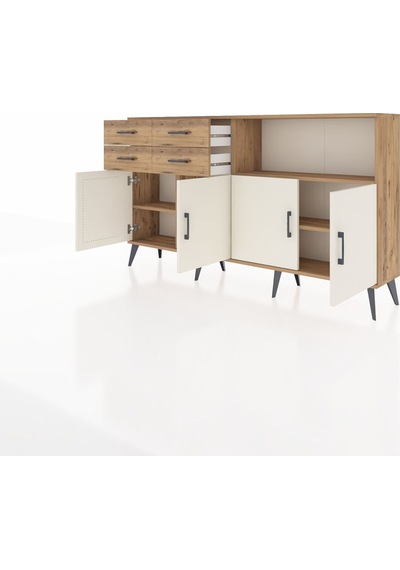Arges Konsol 4 Raflı 4 Çekmeceli 4 Kapaklı 176x30x99 Çam-aytaşı/çam Aytası/atlas Çam - Atlas Çam Arges Konsol 4 Raflı 4 Çekmeceli 4 Kapaklı 176x30x99 Çam-aytaşı/çam Aytası/atlas Çam - Atlas Çam