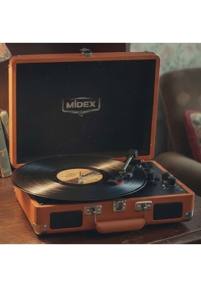 Midex MTX-101OR 3 Devir Nostaljik Retro Pikap Plak Çalar + İğne