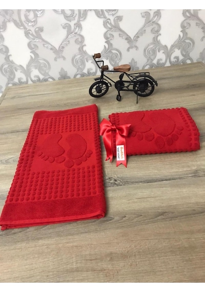 Özdilek Banyo Ayak Havlusu 2'Li(Kırmızı)