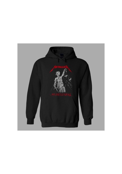 Tarzsokak Oversize Unisex Siyah Metallica And Justice For All Hoodie