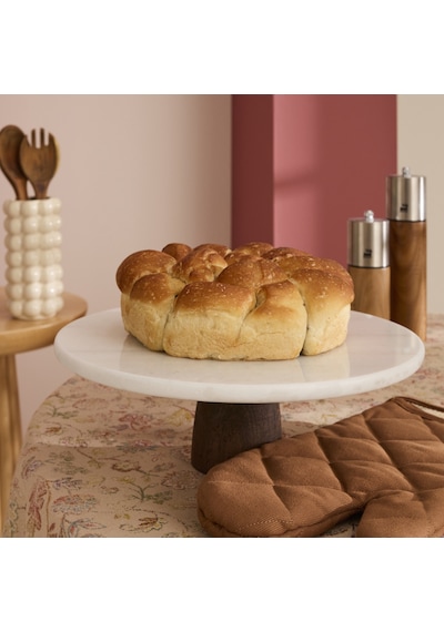 Karaca Home Sera Mermer Yuvarlak Ayaklı Sunumluk 30 Cm