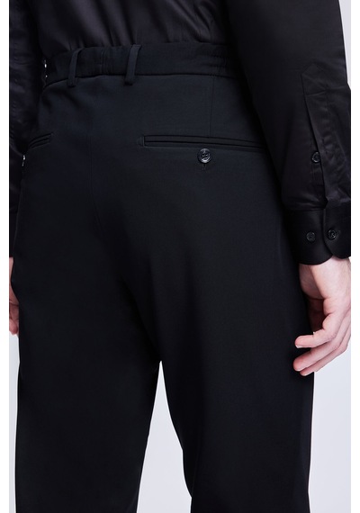 Hatemoğlu Siyah Comfort Fit Mono Yaka Takım Elbise