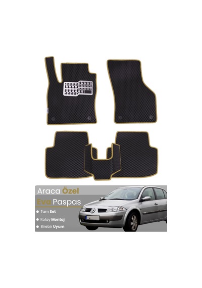 Renault Megane 2 Sedan 2002-2008 Uyumlu Eva Paspas Tam Set Oto Paspas,araca Özel 776