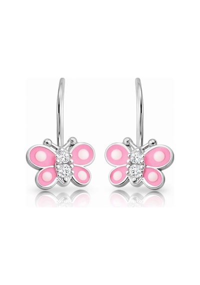 Gümüş Sallantılı Pembe Çocuk Küpesi