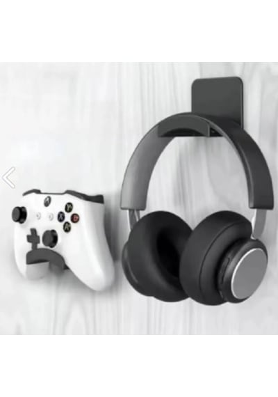 Kulaklık Standı 1 Adet Kulaklık Tutucu Kol Standı Kumanda Standı Bantlı Ps4 Ps5 Xbox Uyumlu Siyah