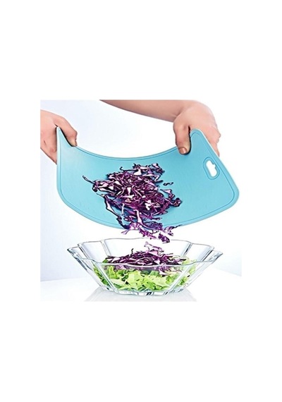 Bükülebilir Esnek Kesme Matı Meyve Sebze Doğrama Kesme Tahtası 20x30 Cm Plastik Mavi Diğer