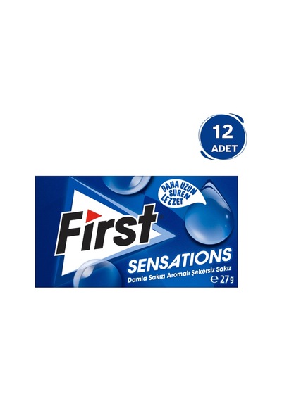 First Damla Sakızlı Şekersiz Sakız 12 x 27 G