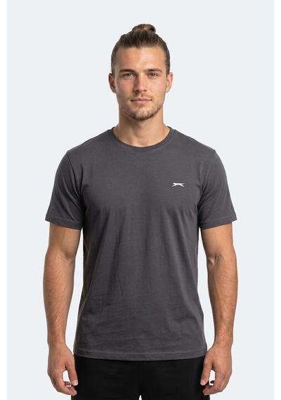 Slazenger Rosalva T Erkek Pamuklu Koyu Gri Tişört