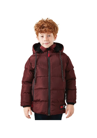Lela Içi Peluş Astarlı Çıkarılabilir Kapüşonlu Şişme Erkek Çocuk Mont 5763038 Bordo