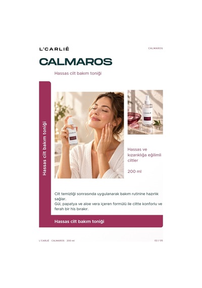 L'carlıe Calmaros Ferahlatıcı Tonik Sprey Yüz Ve Vücut 200 Ml