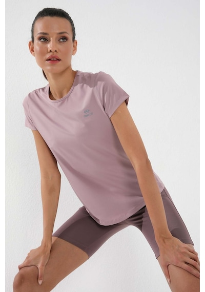 Gül Kurusu Basic Kısa Kol Standart Kalıp O Yaka Kadın T-shirt - 97144 Gül Kurusu