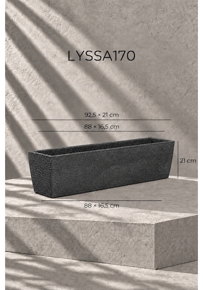 Bostann Dekoratif Saksı - Lyssa 170 - 27l - Antrasit