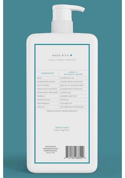 Native Cashmere & Rain Vücut Şampuanı 1064ml Frezya