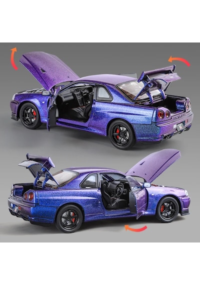 Skyline 1:24 Ölçekli Model Araba Hayallerinizdeki Arabayı Küçültün