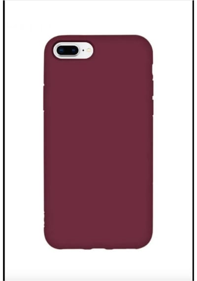 İphone 7 Plus / 8 Plus Uyumlu Lansman Kılıf İç Kısmı Kadife Silikon Telefon Kılıfı Bordo