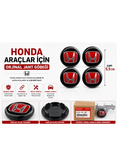 Honda Araçlar İçin Jant Göbeği Takımı 4  Adet
