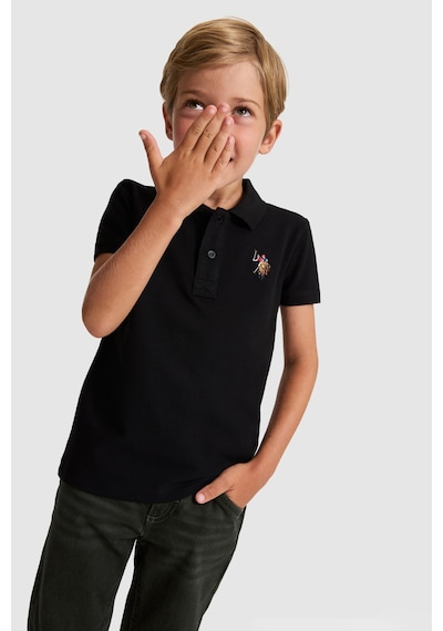 U.S. Polo Assn. Erkek Çocuk Siyah Tişört Basic 50325608-vr046