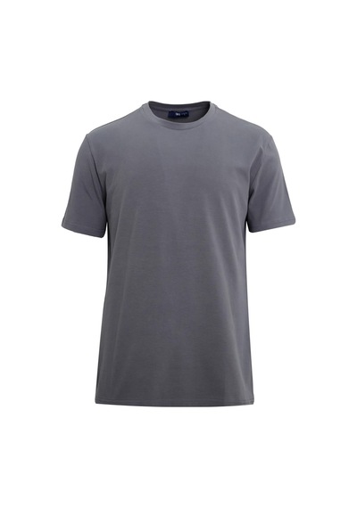 Uki Füme Comfort Fit Bisiklet Yaka Basic T-shirt