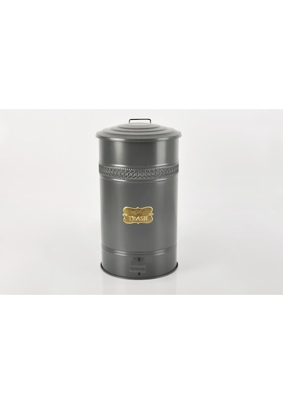 Yıldıray Metal Metal Pedallı Mutfak Banyo 30litre Çöp Kovası Ahşap