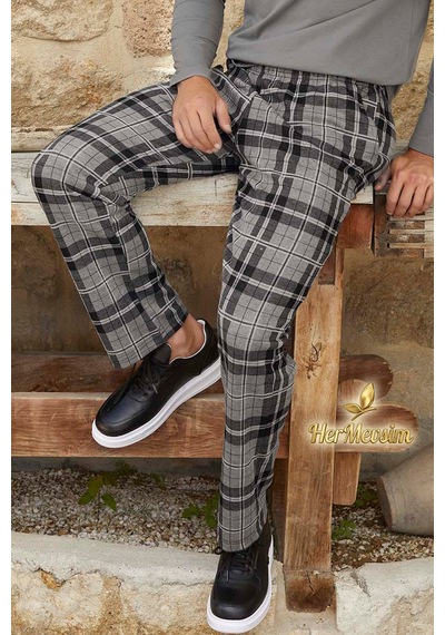 Aydoğan Erkek Kışlık Pijama Takımı Pamuklu Uzun Kol Jakarlı Gri Berk J-3382