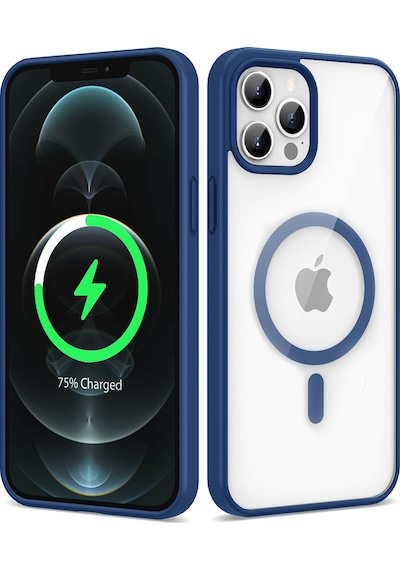 Apple Uyumlu iPhone 12 Pro Uyumlu Magsafe Wireless Şarj Özellikli Silikon Zore Ege Kılıf-mavi Mavi -