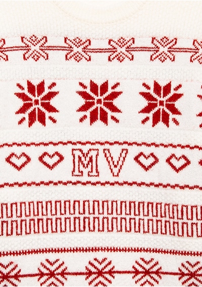 Mavi - Yılbaşı Temalı Ekru Kazak 1710804-70057 Ekru