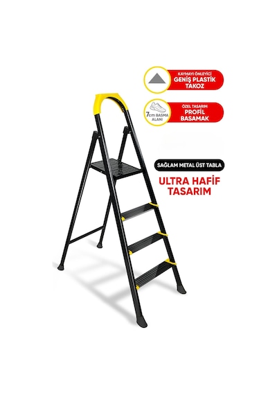 Ze Zigana Ev Gereçleri Hardy 3+1 Basamaklı Özel Tasarım Hafif Merdiven