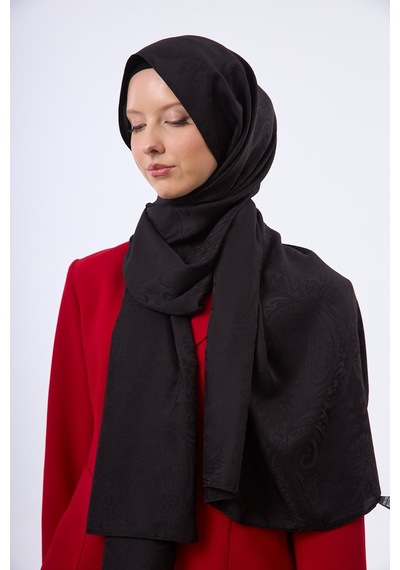 Mirsoy Scarf Velora Modern Desen Şal Siyah