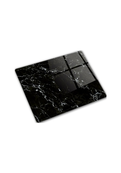 Decorita Cam Kesme Tahtası | Siyah Mermer Görünümlü | 29cm x 34cm