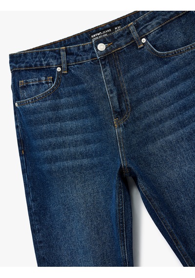 Koton Trousers Koyu İndigo 7wam40072nd