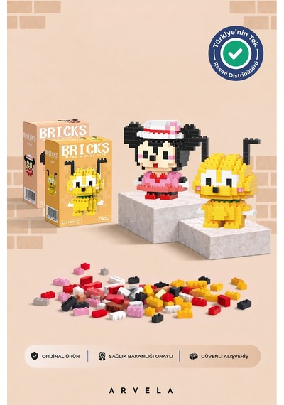 Minnie Mouse & Pluto Karakteri - Eğitici Oyuncak - Koleksiyon
