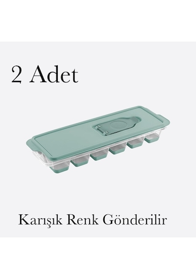 Silikon Tabanlı Buz Kalıbı 2 Adet Dünya Plastik Bpa İçermez Buzluk