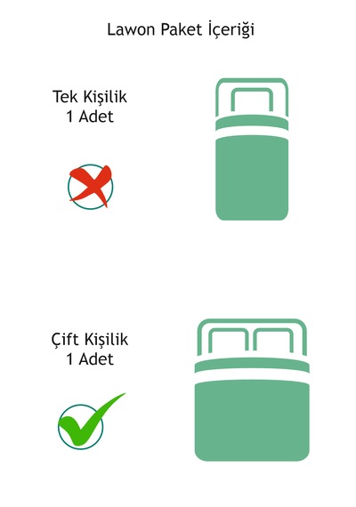 Lawon Atina Serisi Çift Kişilik Pamuk Saten Otel Nevresimi- Yorgan Kılıfı 200 220cm Beyaz