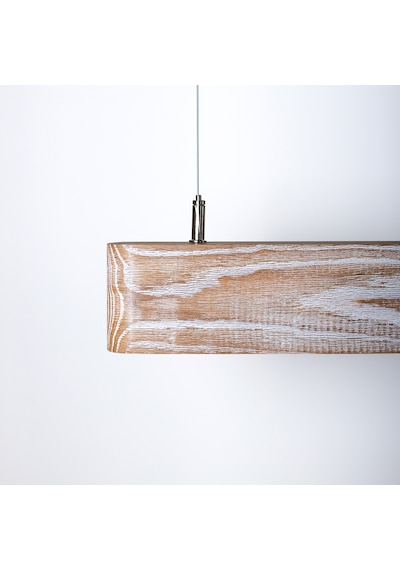 Soft Patine Modern Ahşap Aydınlatma - Minimal Led Sarkıt Avize Akça Ahşap