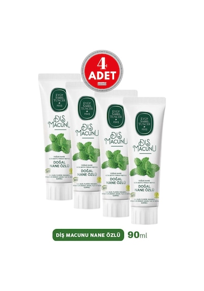 Eyüp Sabri Tuncer Doğal Nane Özlü Diş Macunu 4 x 90 ML