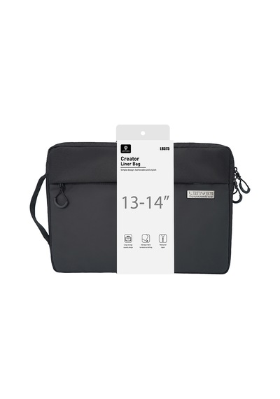 Lenyes Lb575 13-14 İnç Laptop Çantası Creator Serisi Darbe Emici Su Geçirmez Polyester Kumaş Siyah