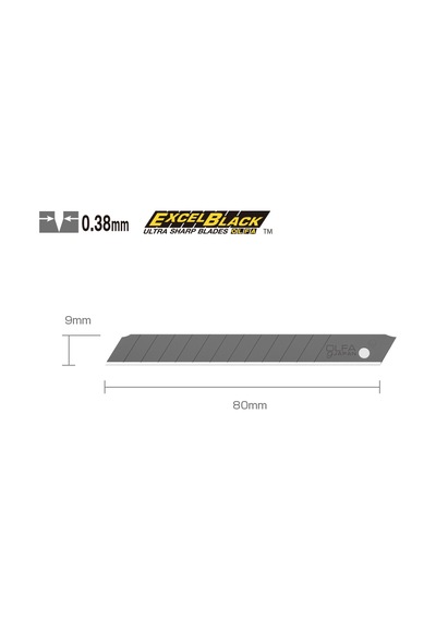 Olfa Abb-50 Standart Dar Black Seri Maket Bıçağı Yedeği 50 Li