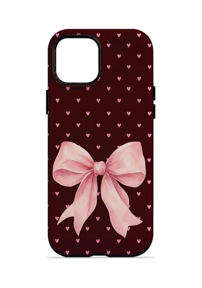 Velvoria Valestra Blush Heart Bow Apple iPhone Uyumlu 15 Darbe Korumalı Kılıf Valestra Select - Blush Heart Bow
