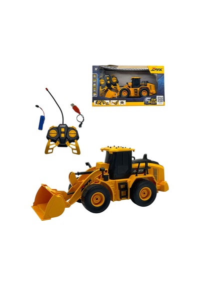 Scowetto Uzaktan Kumandalı 1:24 Ölçek Dozer Full Fonksiyon Kamyon İş Makinası Sarı