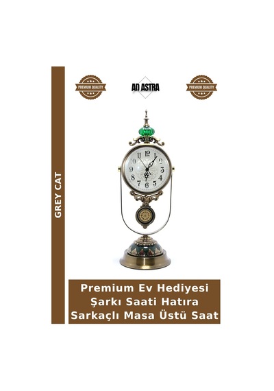 Premium Ev Hediyesi Şarkı Saati Hatıra Sarkaçlı Masa Üstü Saat Çok Renkli