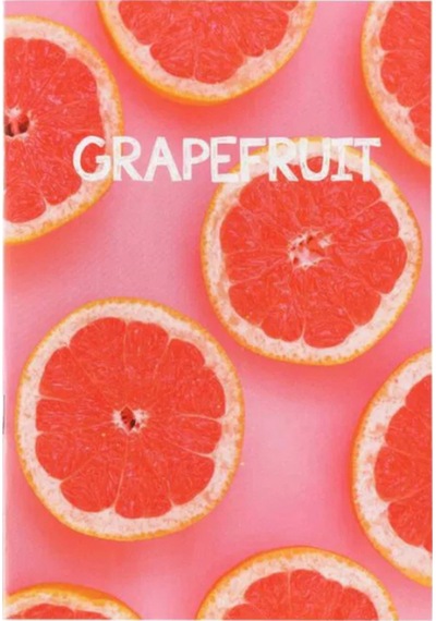 Grapefruit Temalı Çizgisiz Defter Pembe
