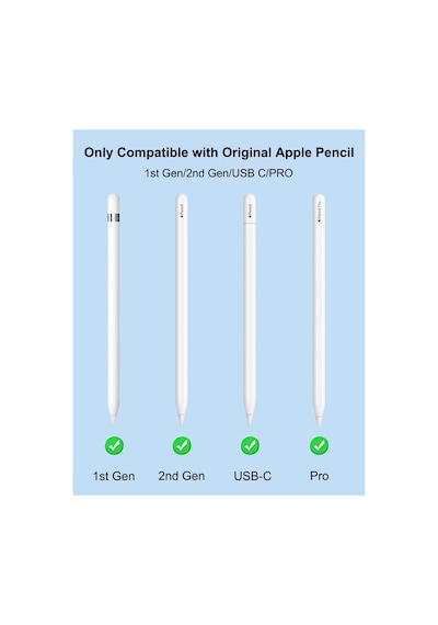 Pencil 2./1. Nesil Pencil Pro/usb-c İçin İpad Pro/mini/air Dayanıklı 6 Yedek Uçları Ve Çantası