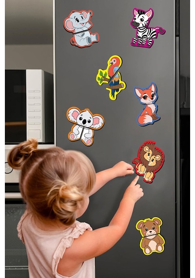 Mıknatıs Özellikli Eğlenceli Puzzle Orman Hayvanları