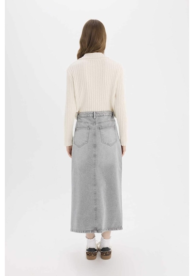 Defacto Long Fit Midi Jean Etek E1302ax25spnm55 Gri